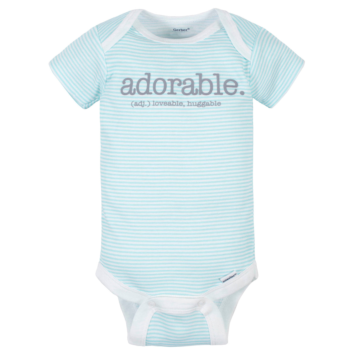 8-Pack Baby Neutral Words Short Sleeve Onesies Bodysuits, additional view 1