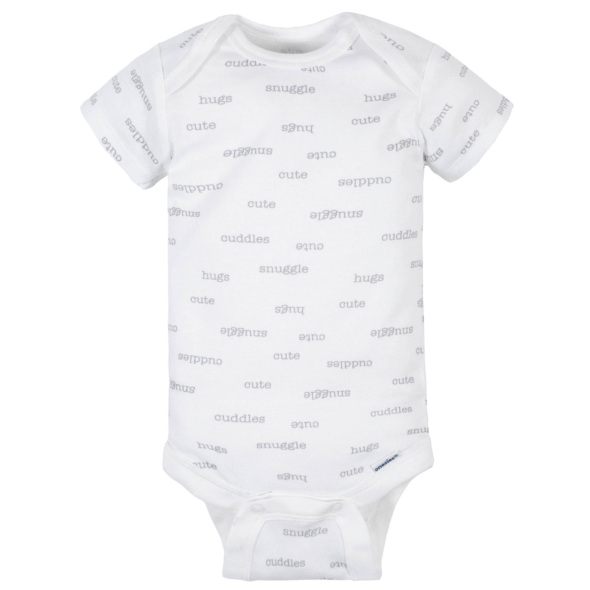 8-Pack Baby Neutral Words Short Sleeve Onesies Bodysuits, additional view 3