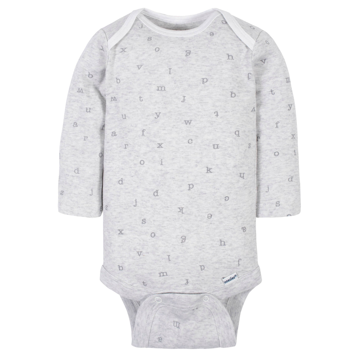 6-Pack Baby Neutral Words Long Sleeve Onesies Bodysuits, additional view 2