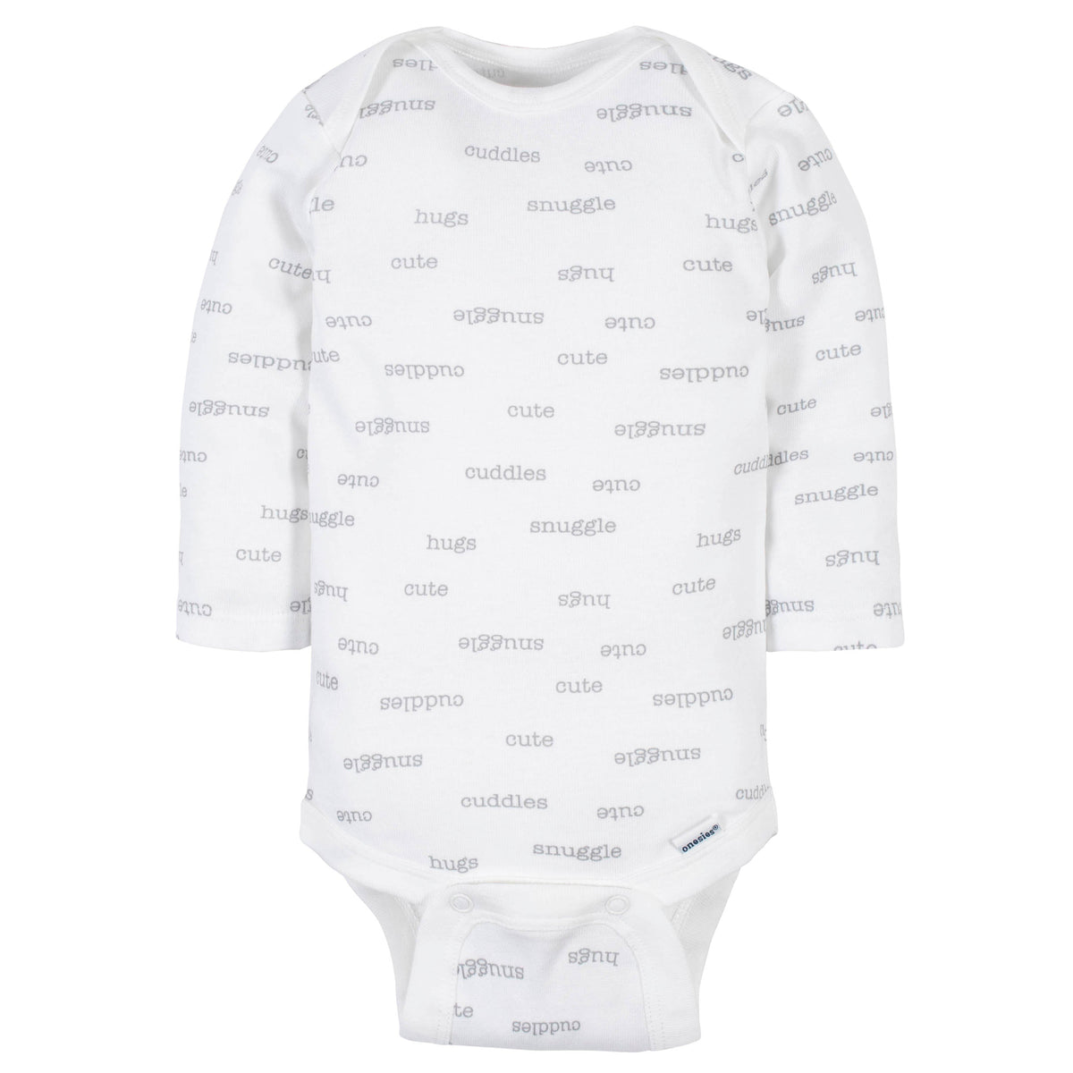 6-Pack Baby Neutral Words Long Sleeve Onesies Bodysuits, additional view 5