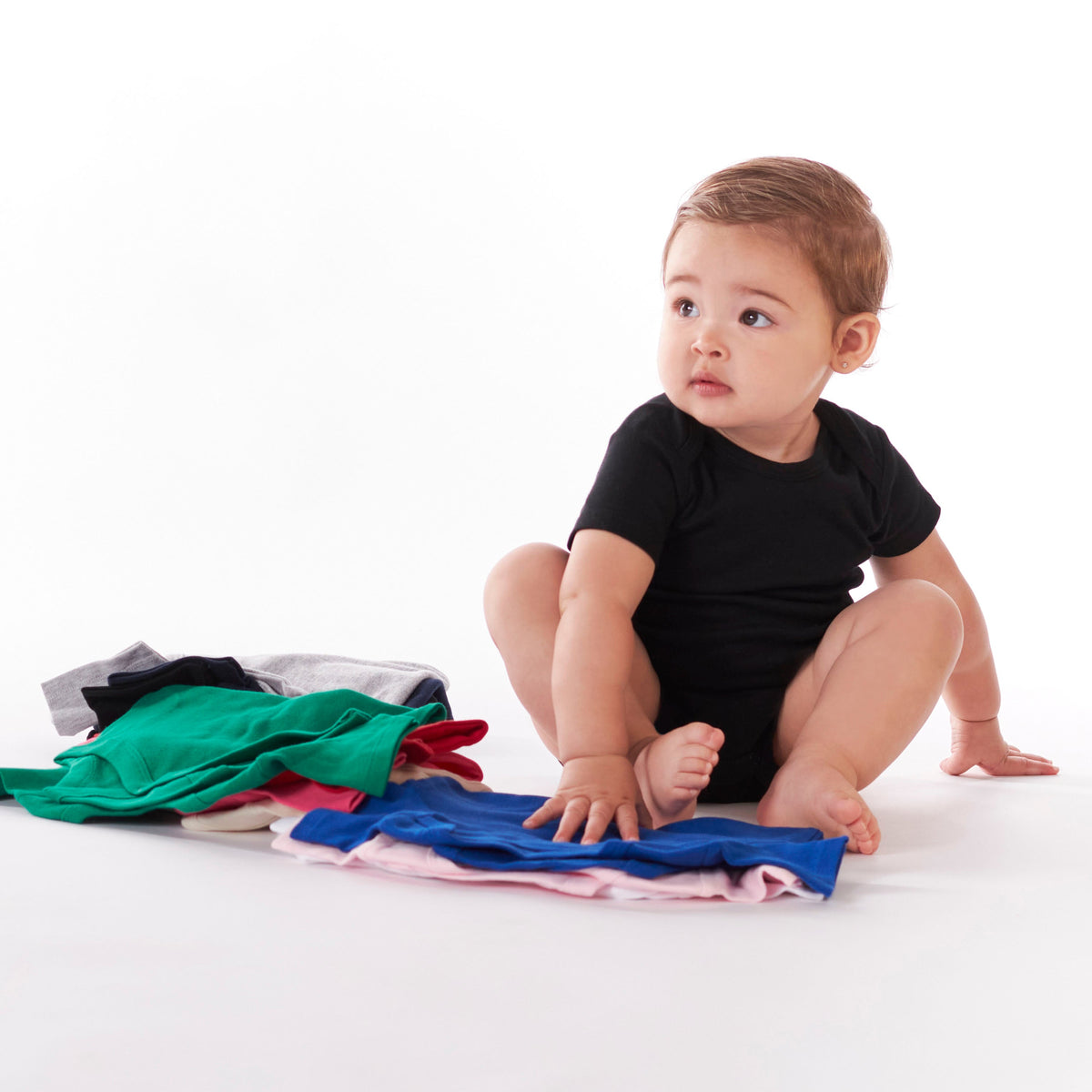 5-Pack Royal Blue Premium Short Sleeve Onesies Bodysuits, lifestyle photo 4