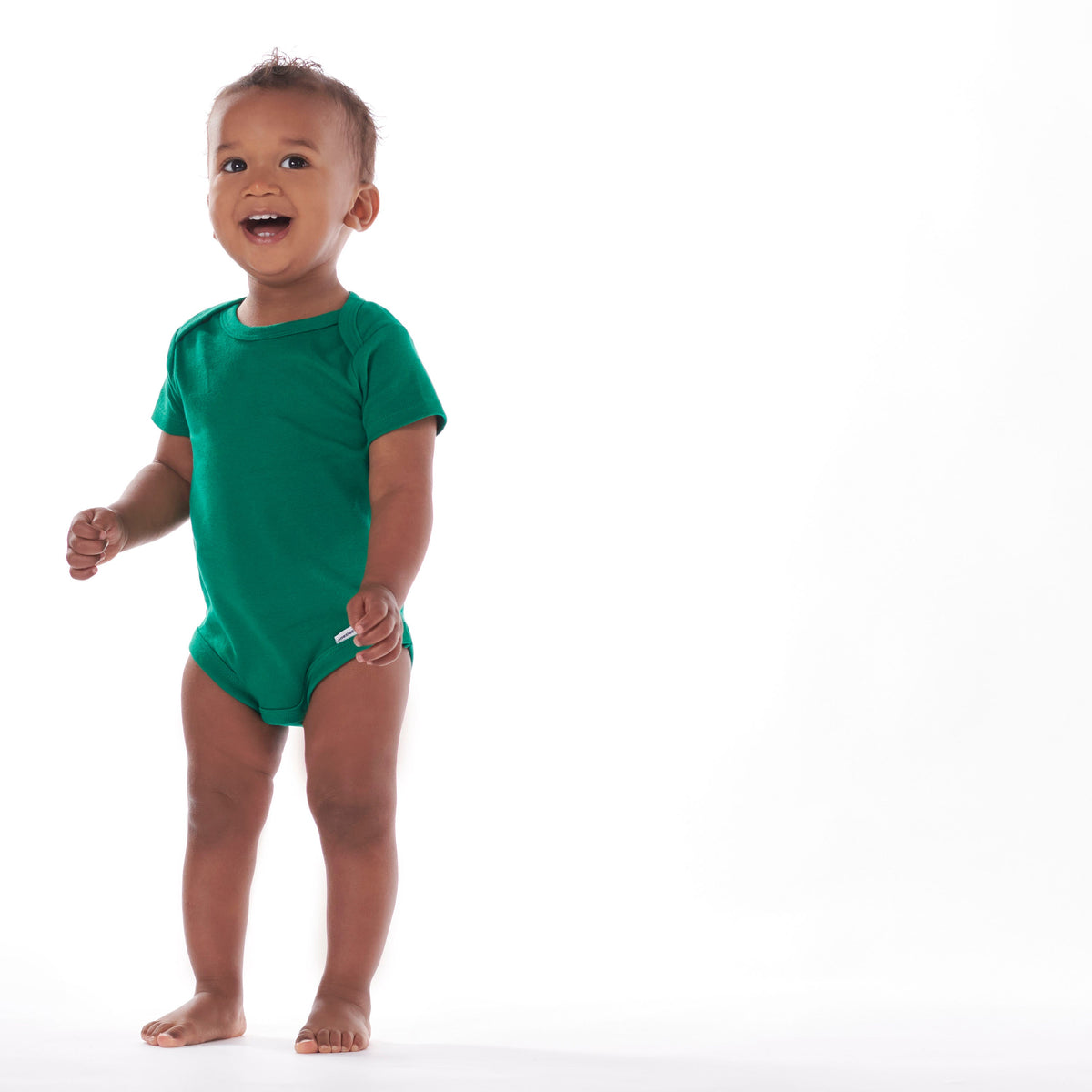 5-Pack Kelly Green Premium Short Sleeve Onesies Bodysuits, lifestyle photo 1
