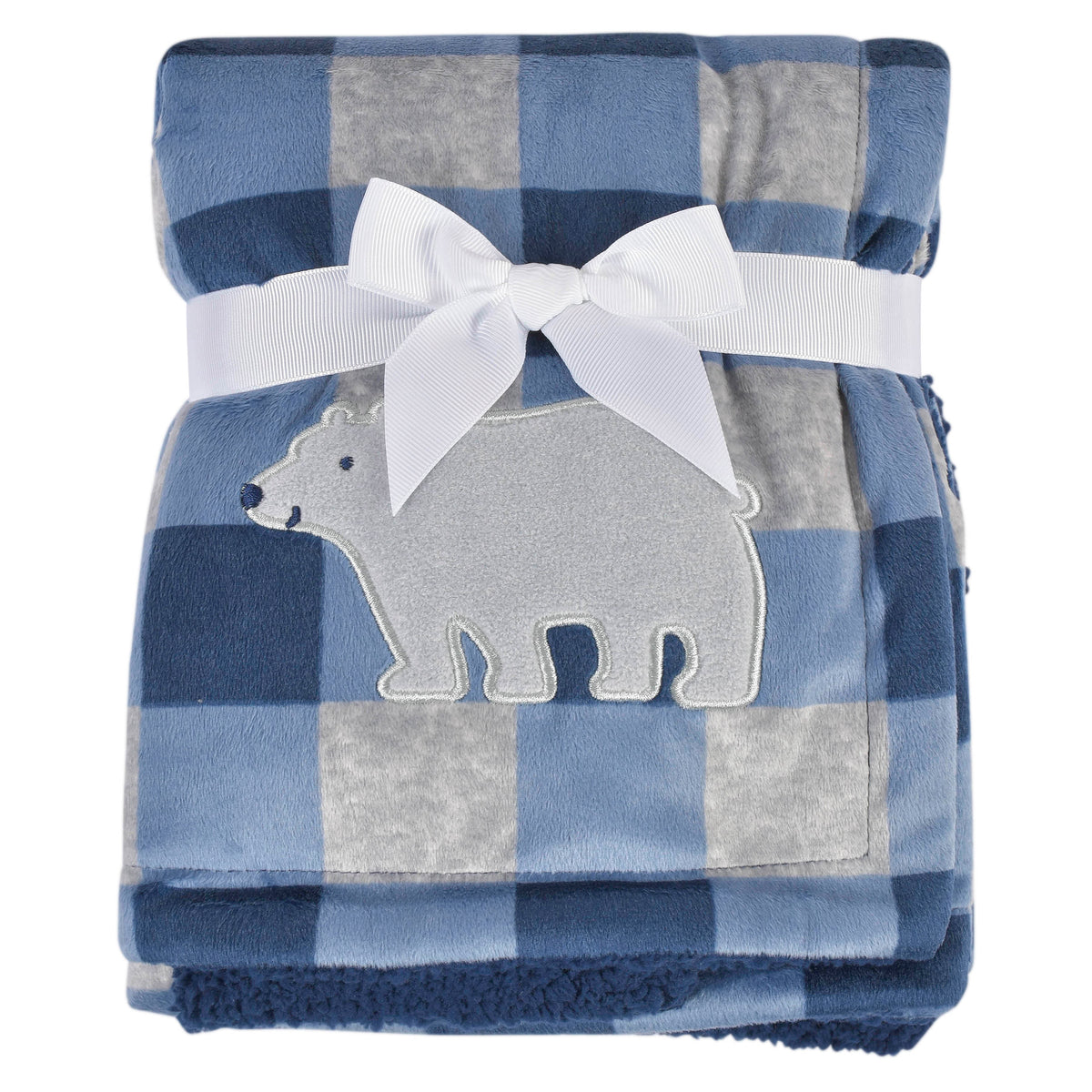 2-Piece Baby Boys Bear Plush Blanket & Security Blanket Set, additional view 4
