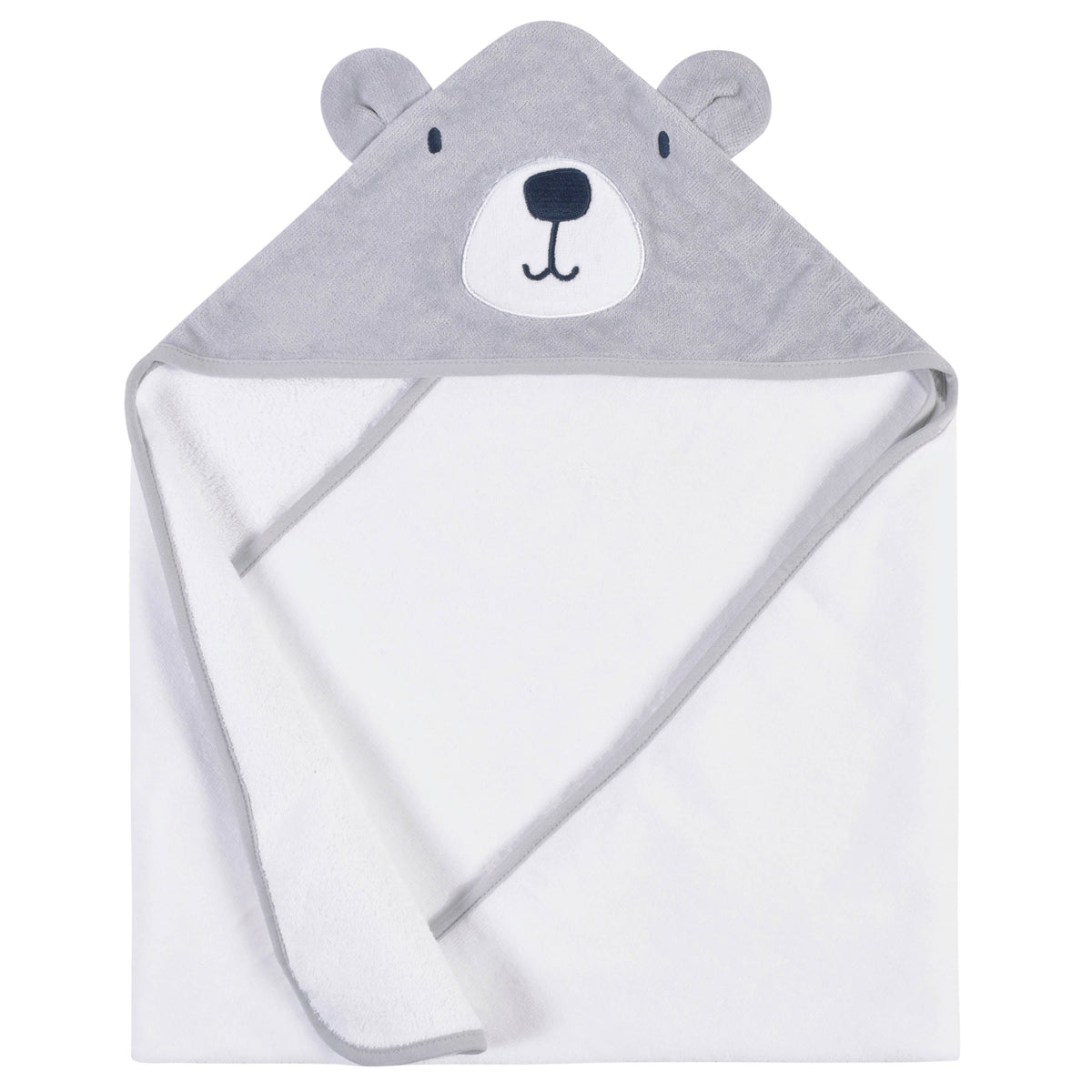 10-Piece Baby Boys Bear Hooded Towel, Robe, & Washcloths Set, additional view 4