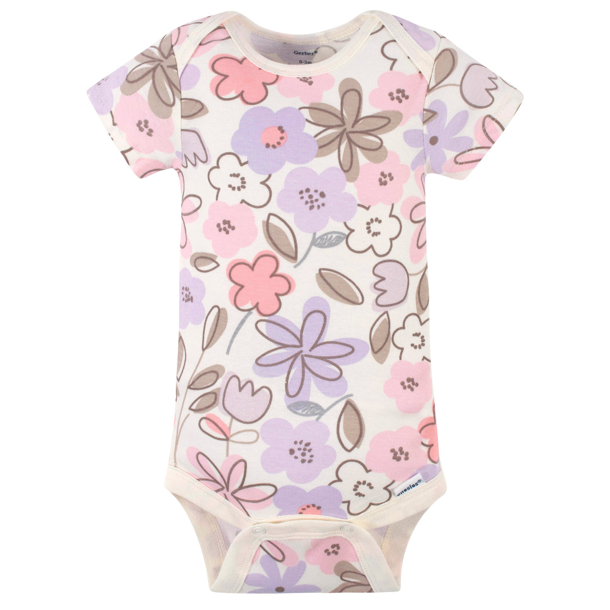 4-Pack Baby Girls Bunny Ballerina Short Sleeve Onesies Brand Bodysuits, additional view 3