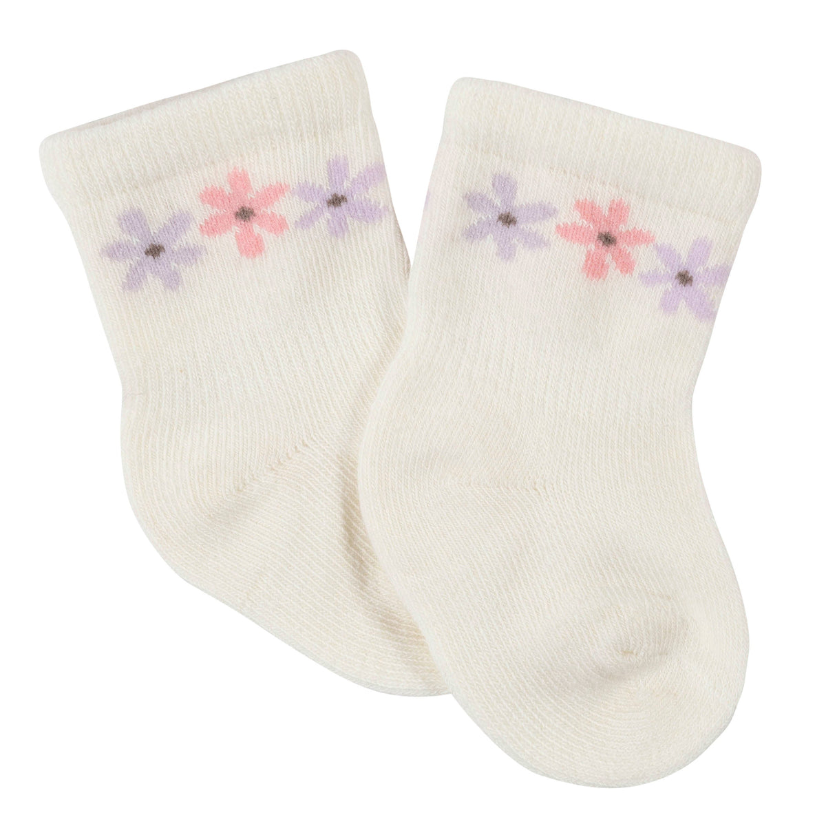 6-Pack Baby Girls Bunny Ballerina Wiggle-Proof Jersey Crew Socks, additional view 4