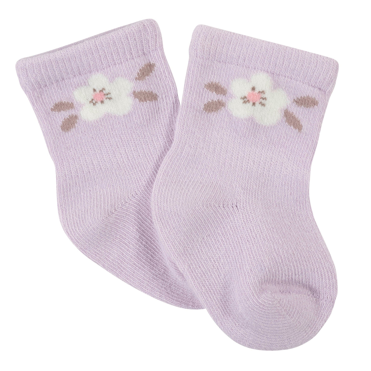 6-Pack Baby Girls Bunny Ballerina Wiggle-Proof Jersey Crew Socks, additional view 5