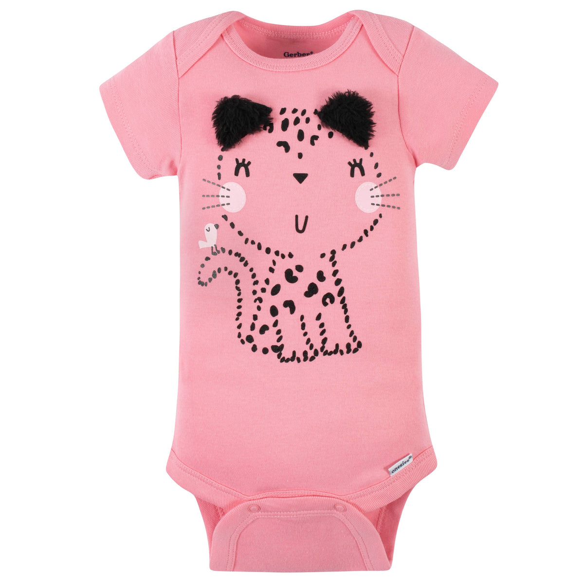 8-Pack Baby Girls Leopard Short Sleeve Onesies Bodysuits, additional view 1, view 2