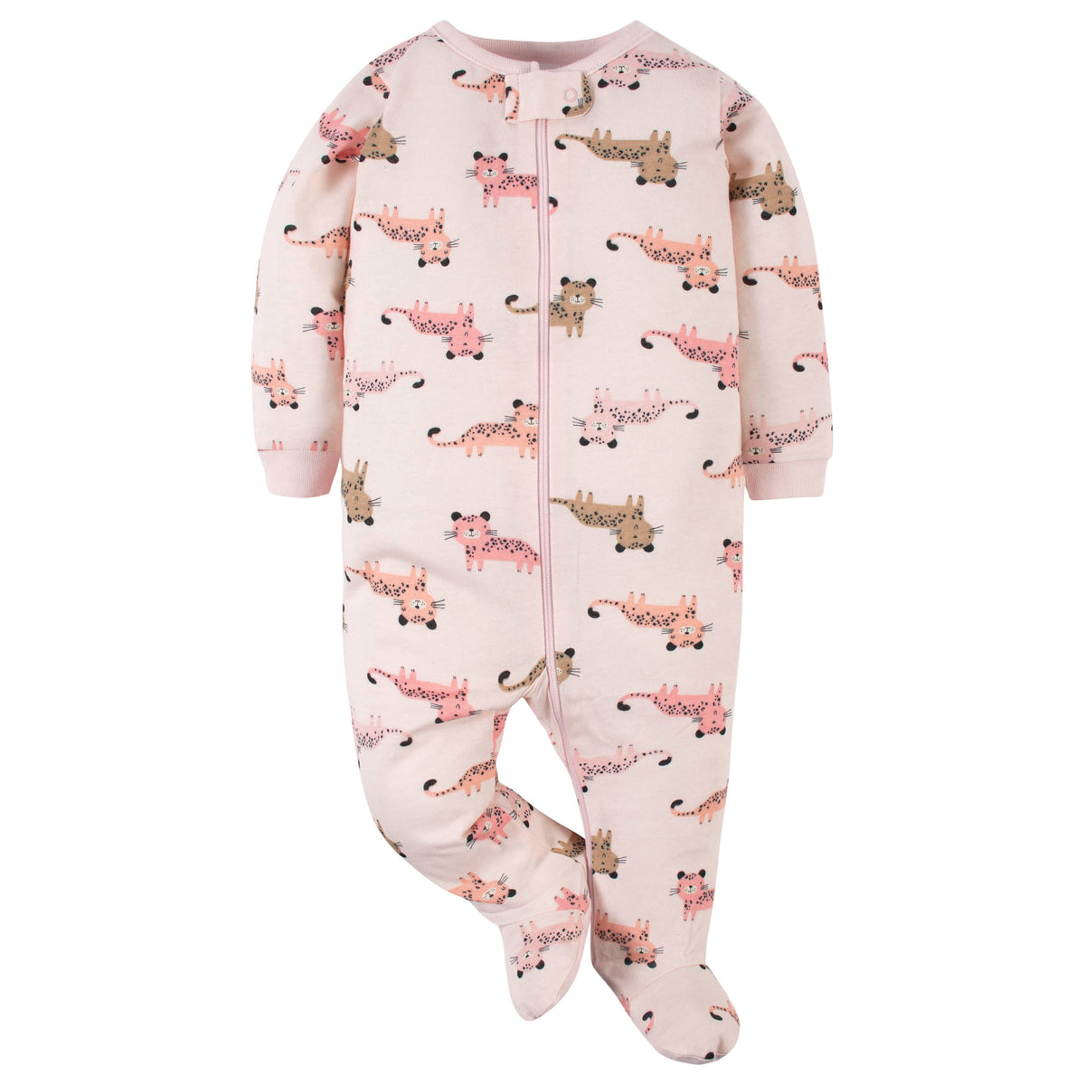 4-Piece Baby Girls Leopard Outfit Set, additional view 4