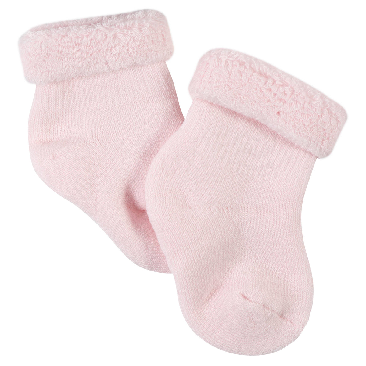 6-Pack Baby Girls Pink Ballerina Wiggle-Proof Terry Bootie Socks, additional view 4