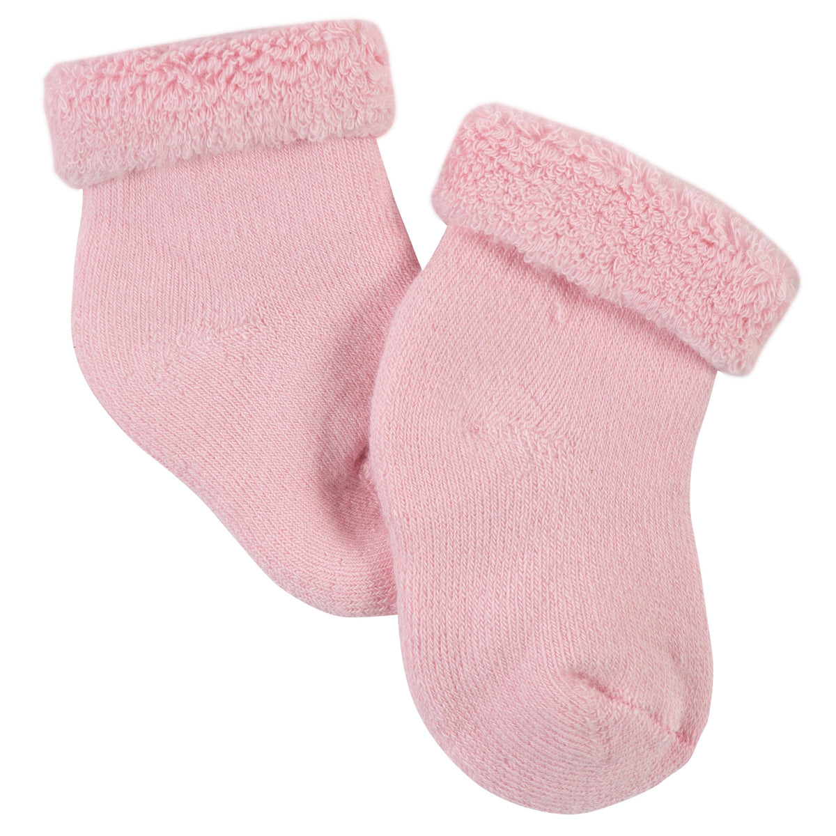 6-Pack Baby Girls Pink Ballerina Wiggle-Proof Terry Bootie Socks, additional view 5
