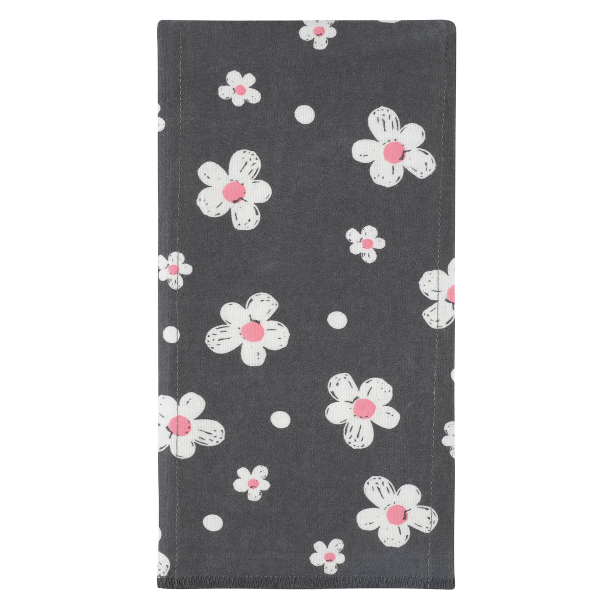 4-Pack Baby Girls Leopard Flannel Burp Cloths, additional view 4