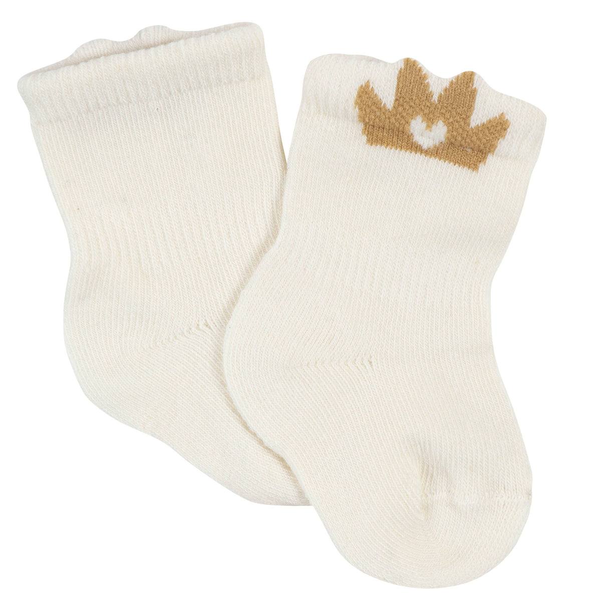 6-Pack Baby Girls Princess Wiggle-Proof Jersey Crew Socks, additional view 2