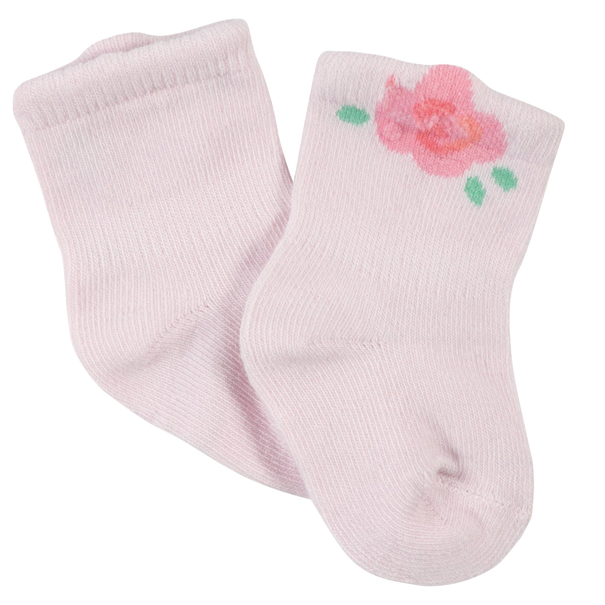 6-Pack Baby Girls Princess Wiggle-Proof Jersey Crew Socks, additional view 3