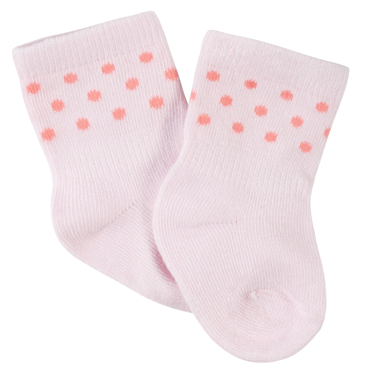 6-Pack Baby Girls Princess Wiggle-Proof Jersey Crew Socks, additional view 4