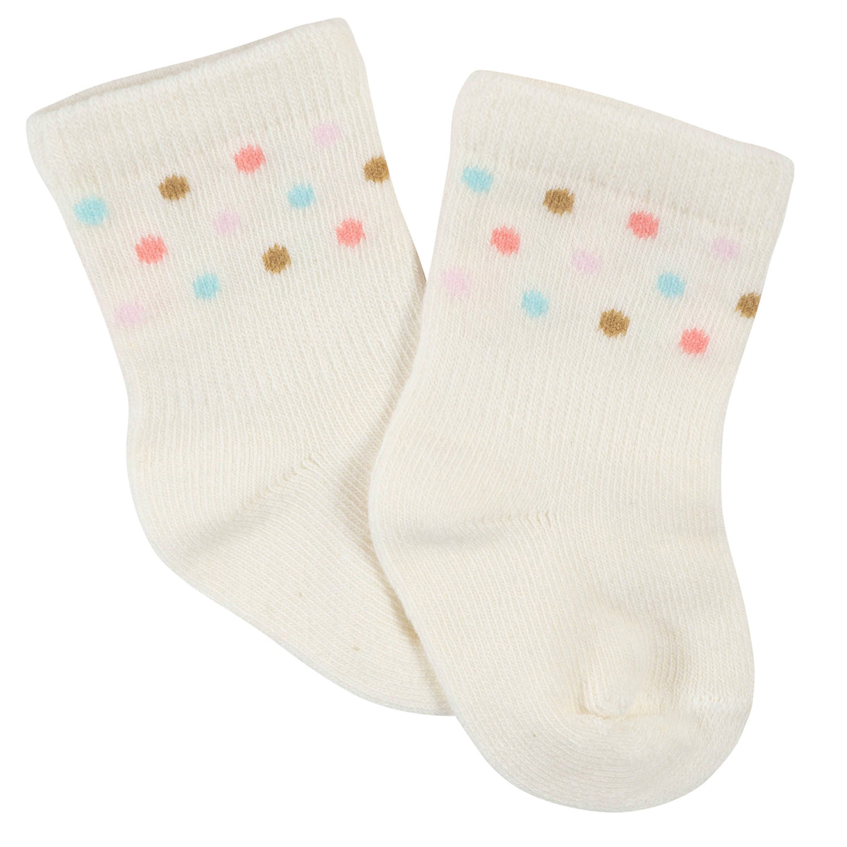6-Pack Baby Girls Princess Wiggle-Proof Jersey Crew Socks, additional view 6