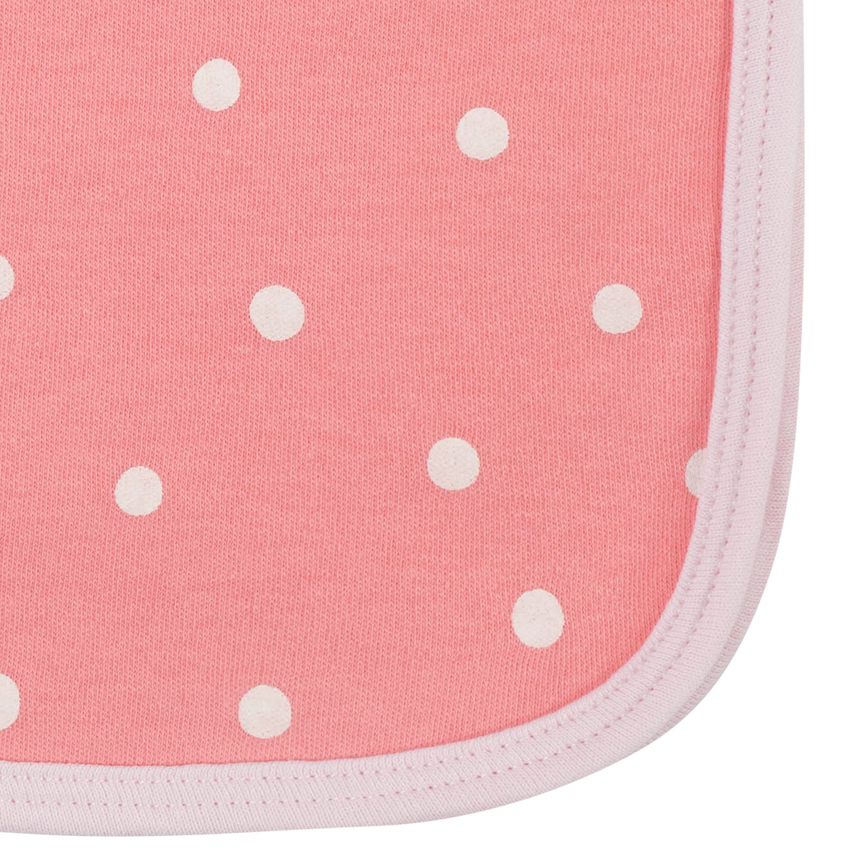 4-Pack Baby Girls Princess Terry Burp Cloths, close-up detail 2