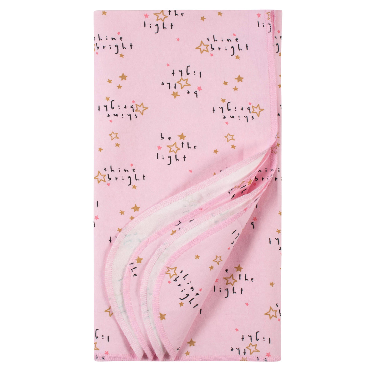 4-Pack Baby Girls Princess Flannel Receiving Blankets, additional view 3