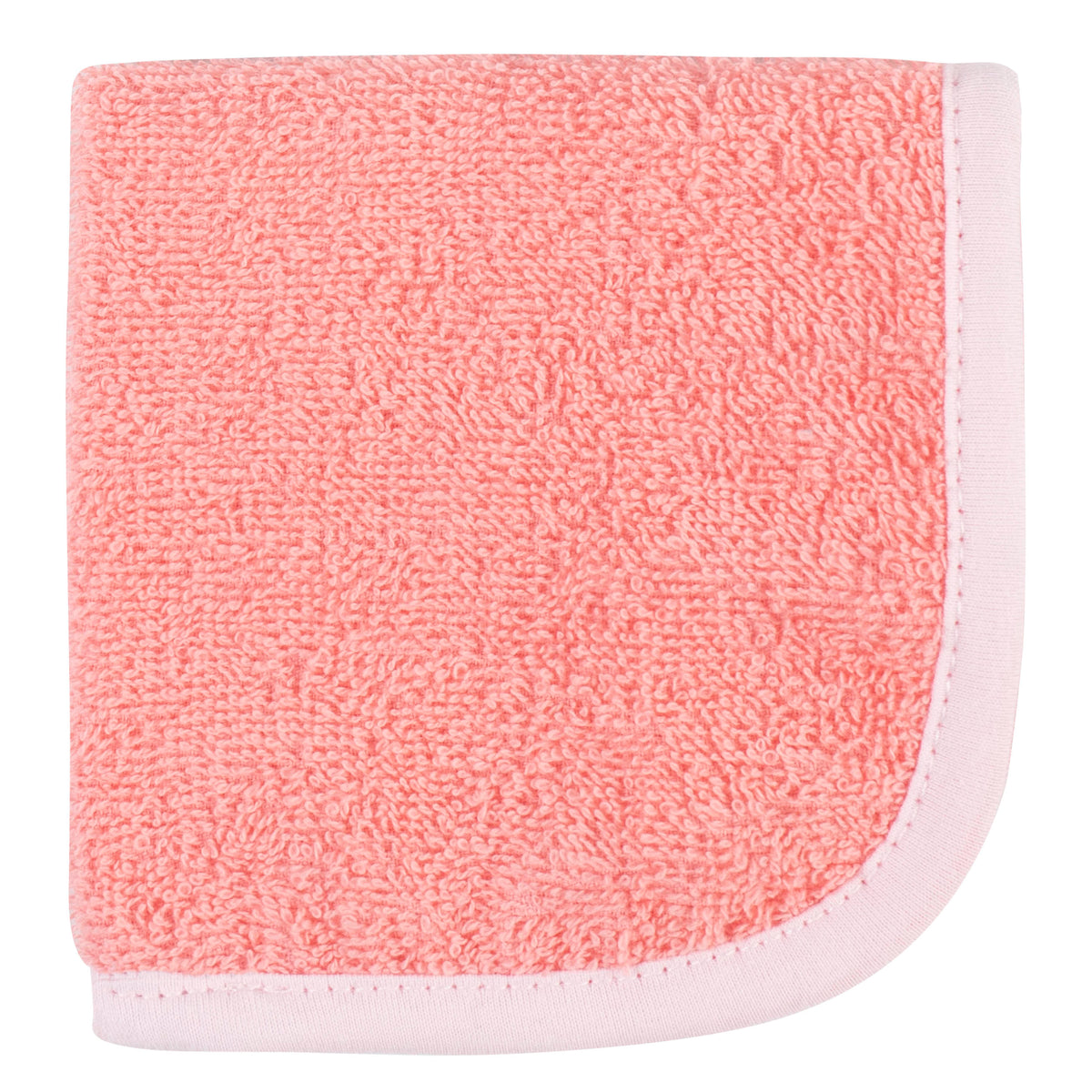 4-Pack Girls Pink & Coral Woven Washcloths, additional view 2