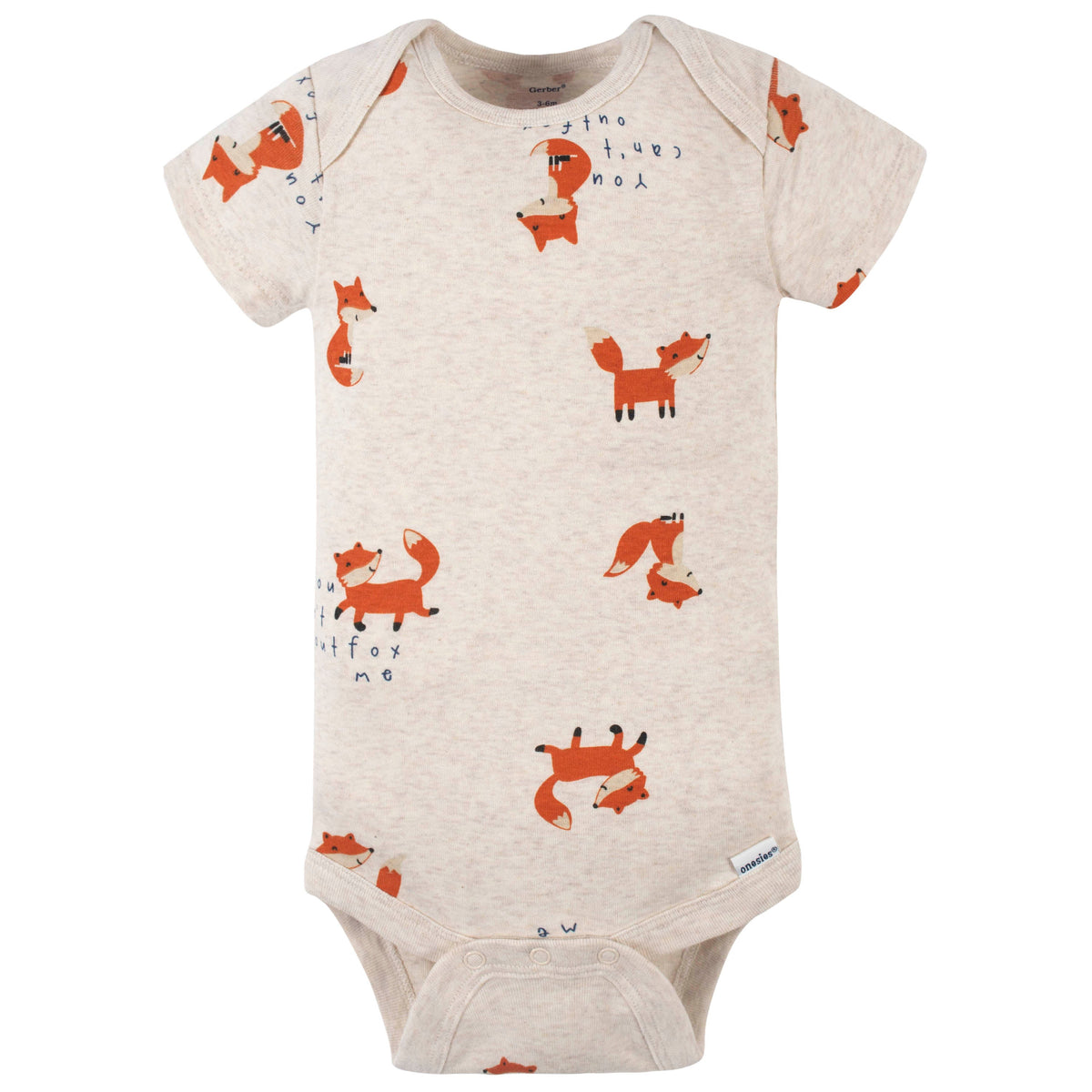 4-Pack Baby Boys Fox Short Sleeve Onesies Bodysuits, additional view 4