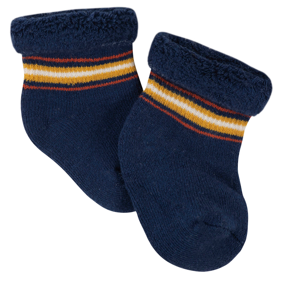 6-Pack Baby Boys Fox Wiggle-Proof Terry Bootie Socks, additional view 2