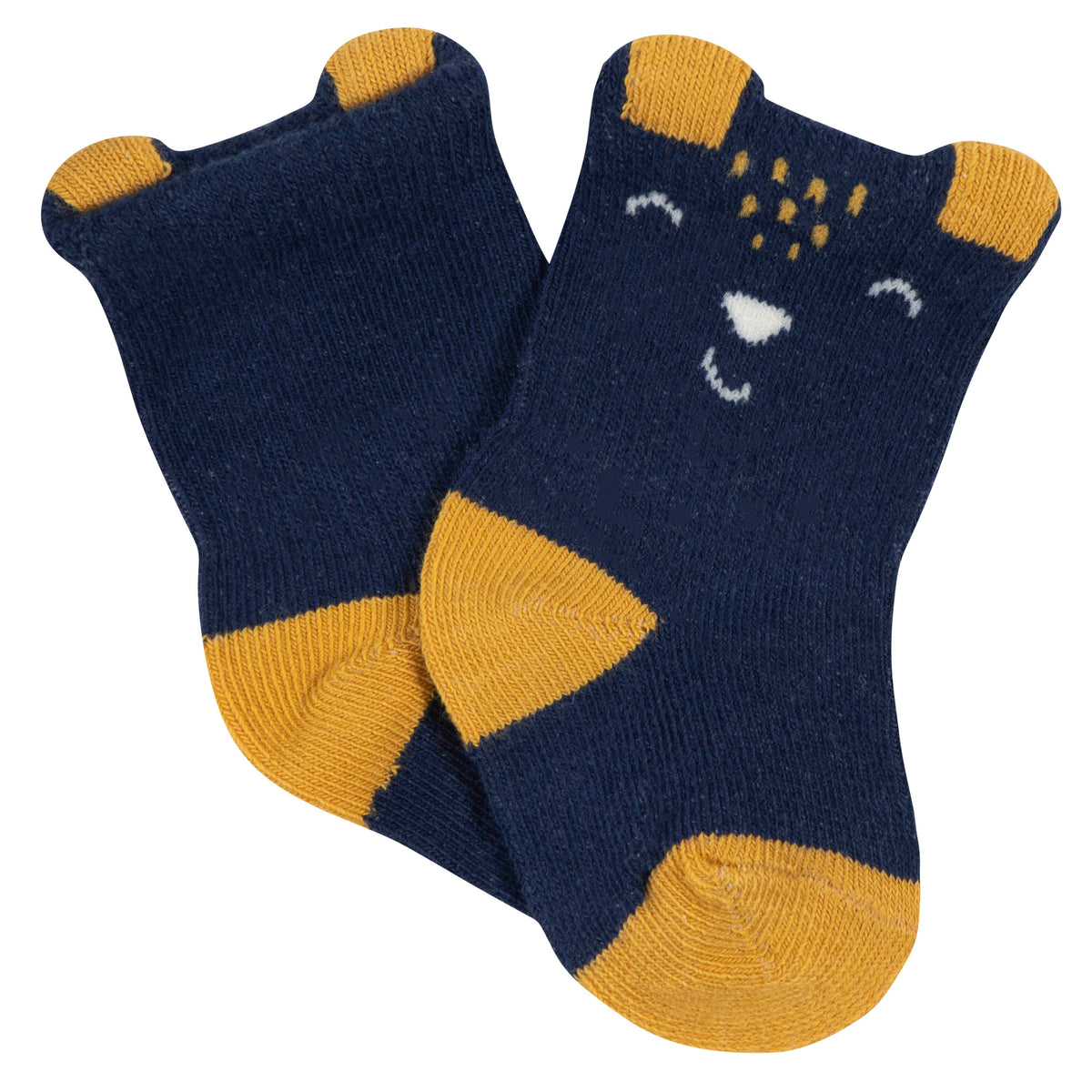 6-Pack Baby Boys Fox Wiggle-Proof Jersey Crew Socks, additional view 3