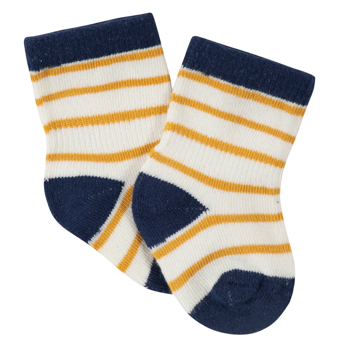 6-Pack Baby Boys Fox Wiggle-Proof Jersey Crew Socks, additional view 4