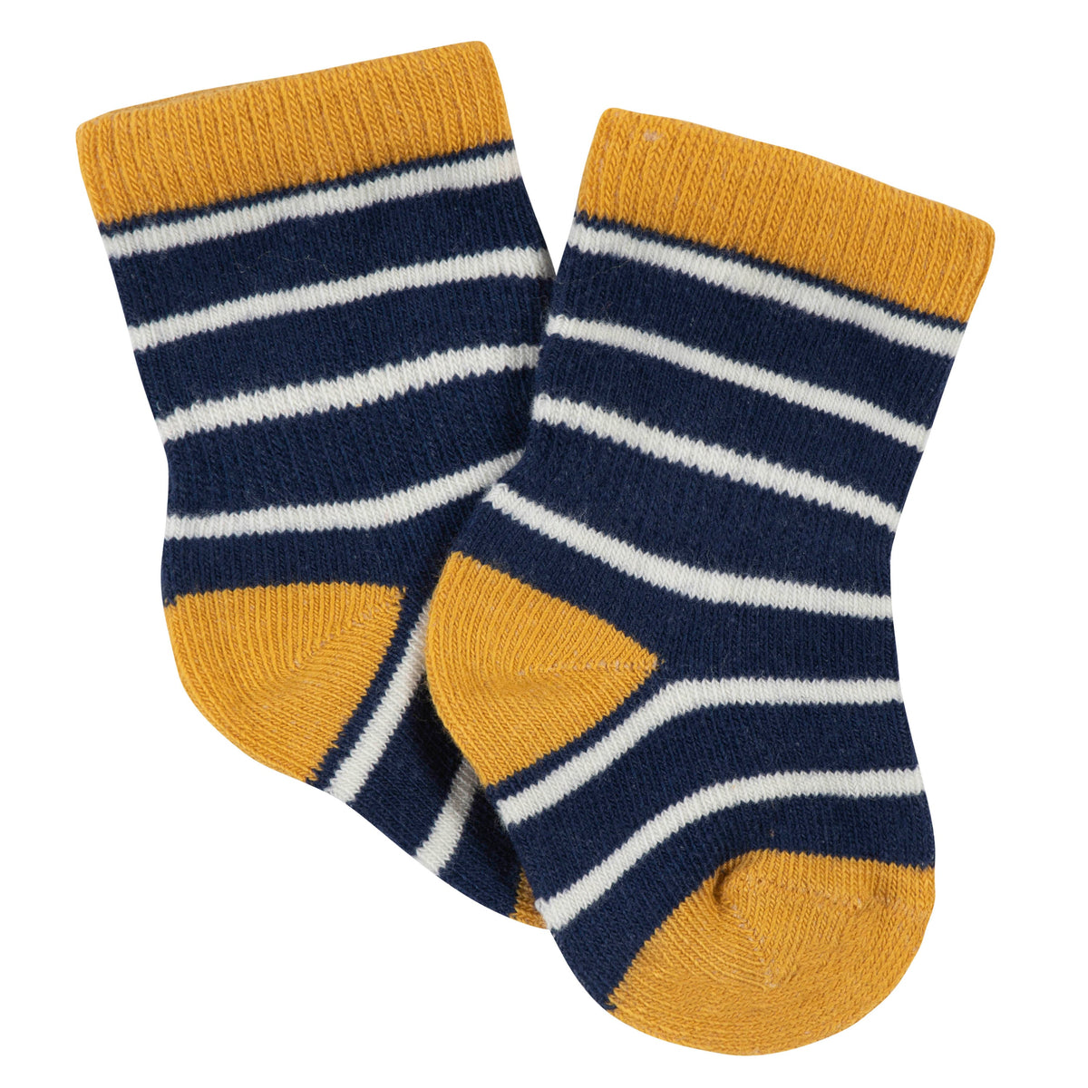 6-Pack Baby Boys Fox Wiggle-Proof Jersey Crew Socks, additional view 6