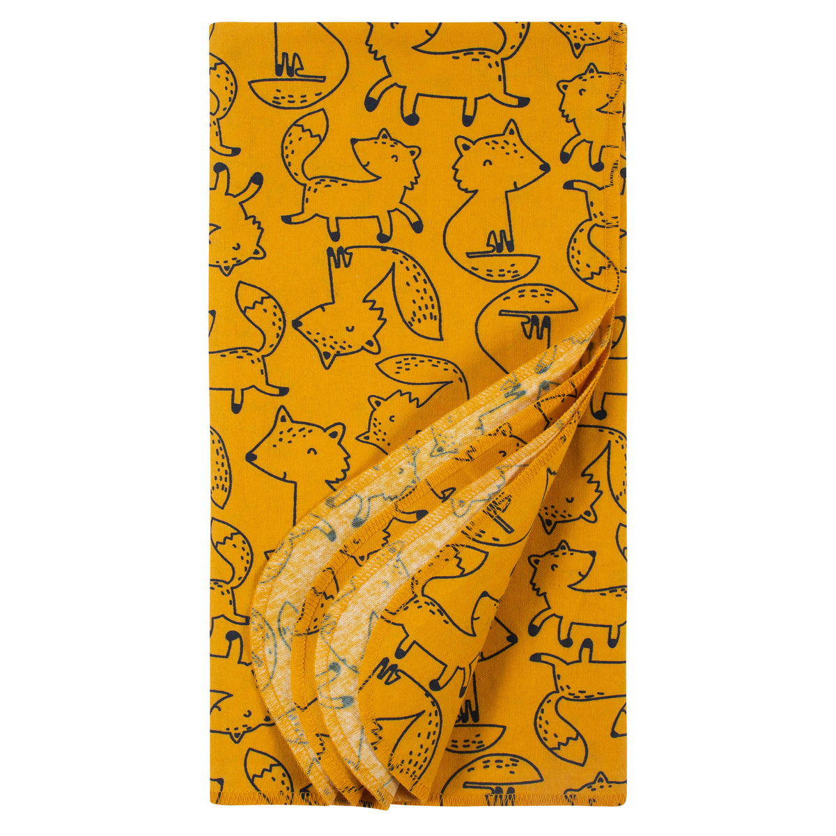 4-Pack Baby Boys Fox Flannel Receiving Blankets, additional view 3