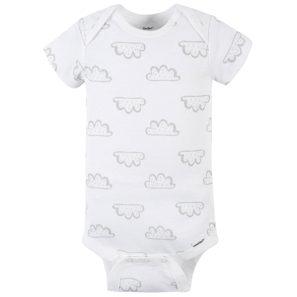 4-Pack Baby Neutral Baby Animals Short Sleeve Onesies Bodysuits, additional view 2
