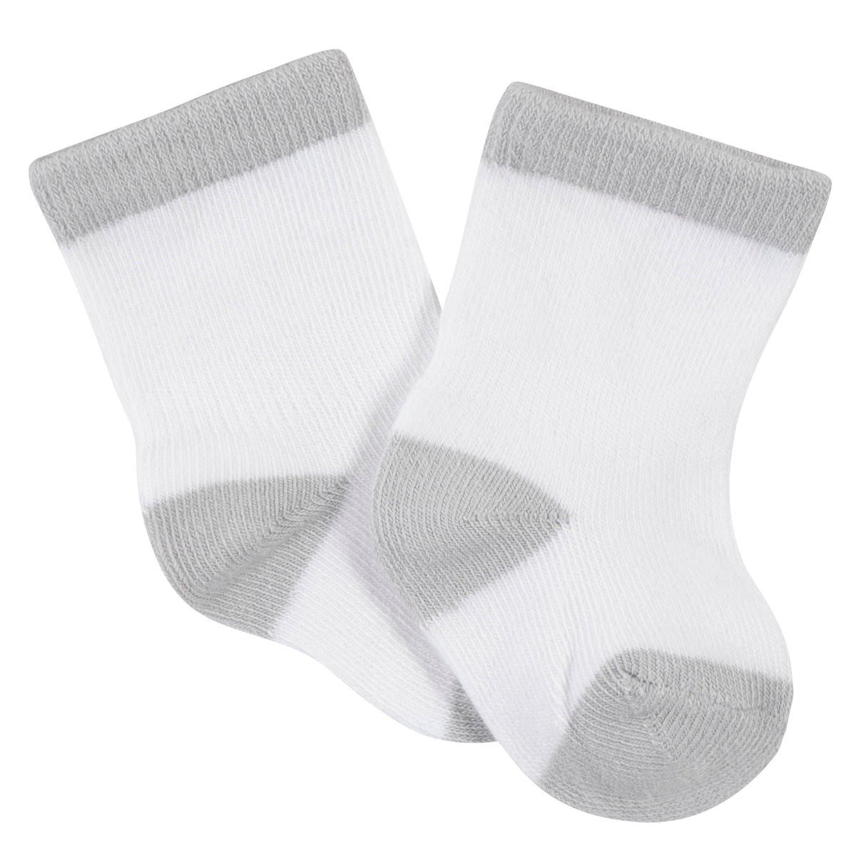 6-Pack Baby Neutral Baby Animals Wiggle-Proof Jersey Crew Socks, additional view 6