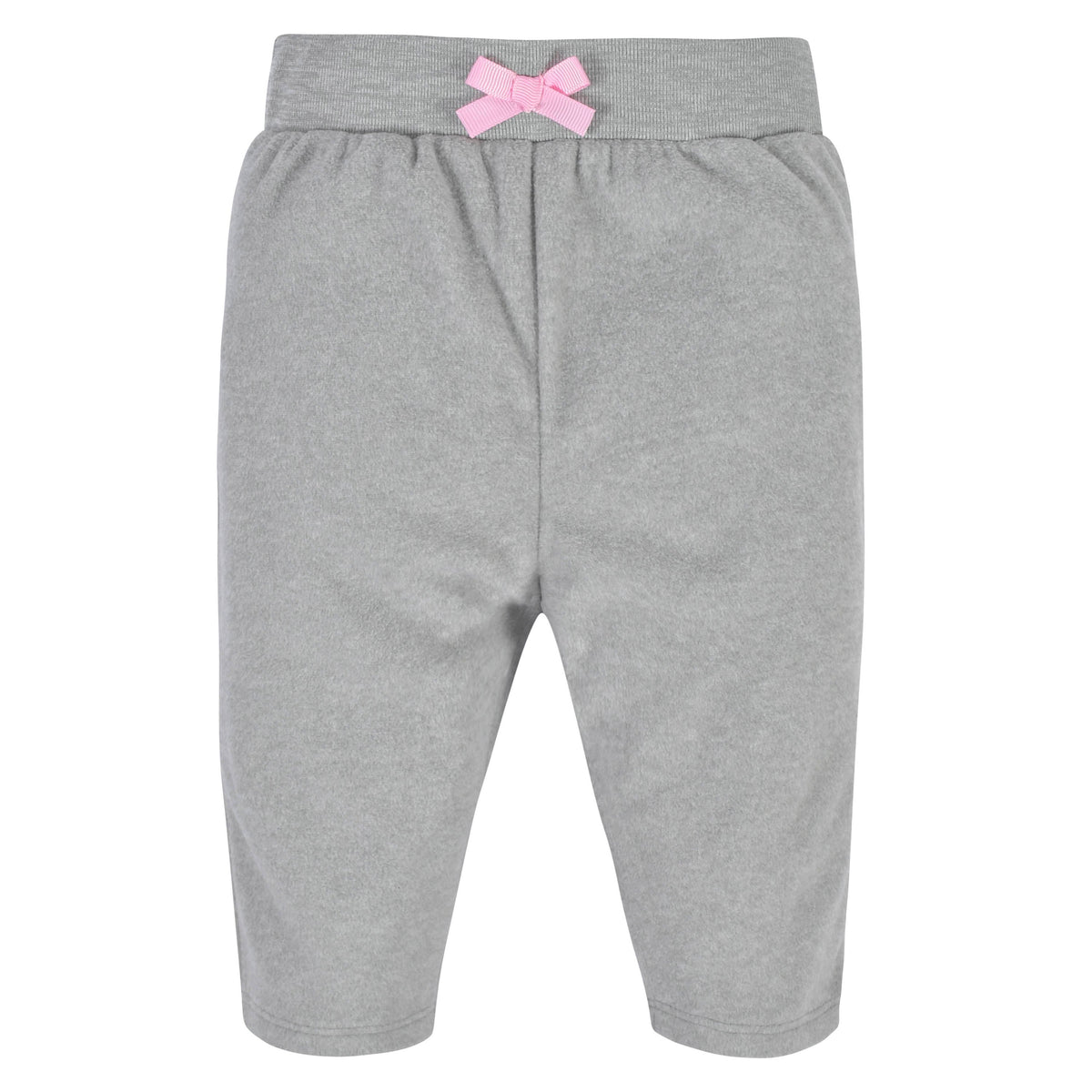 4-Pack Baby Girls Pink, Gray, & Black Microfleece Pants, additional view 2