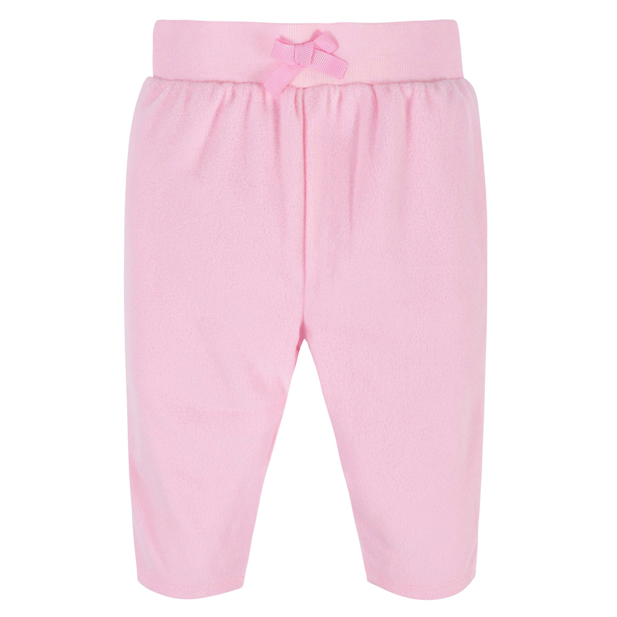 4-Pack Baby Girls Pink, Gray, & Black Microfleece Pants, additional view 3