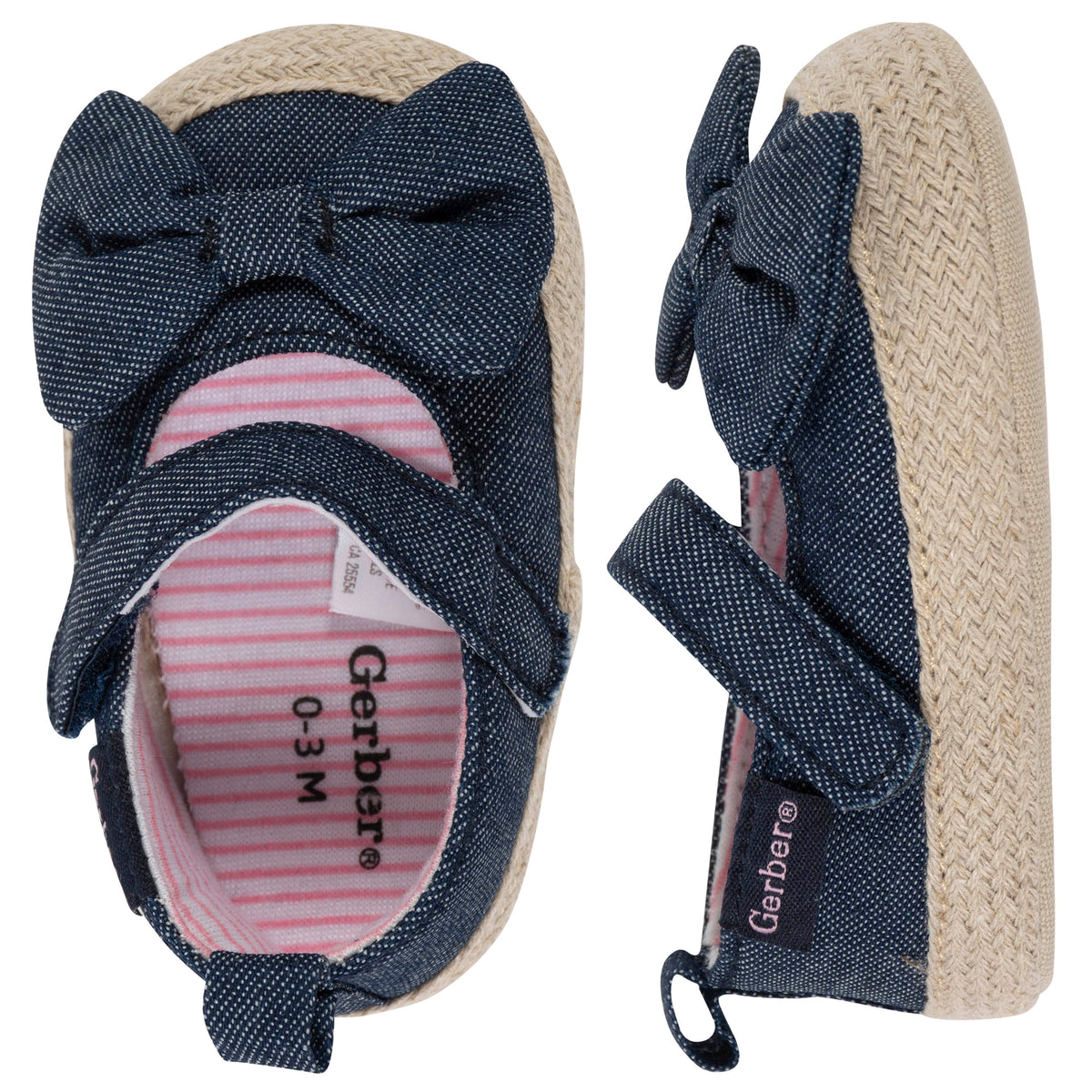 Baby Girls Chambray Shoes, additional view 3