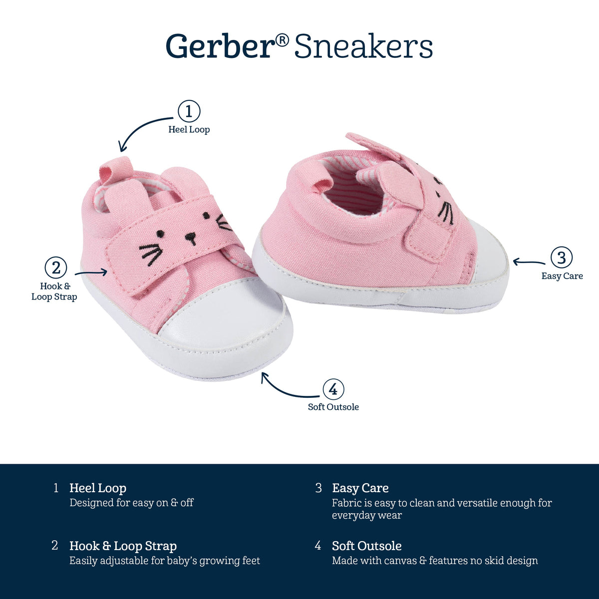 Baby Girls Bunny Shoes-Gerber Childrenswear Wholesale