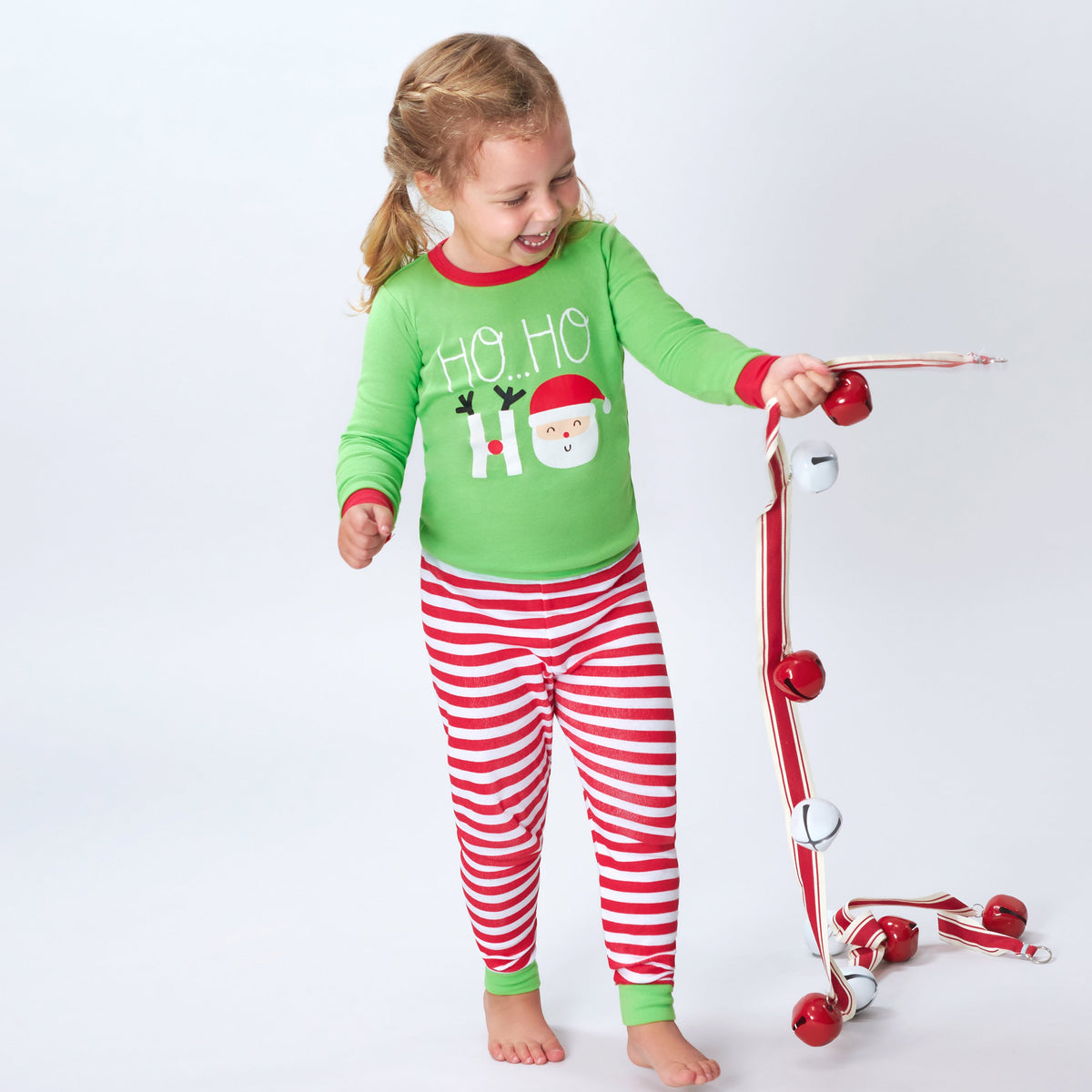 2-Piece Infant & Toddler "Ho Ho Ho" Snug Fit Cotton Pajamas, lifestyle photo 2