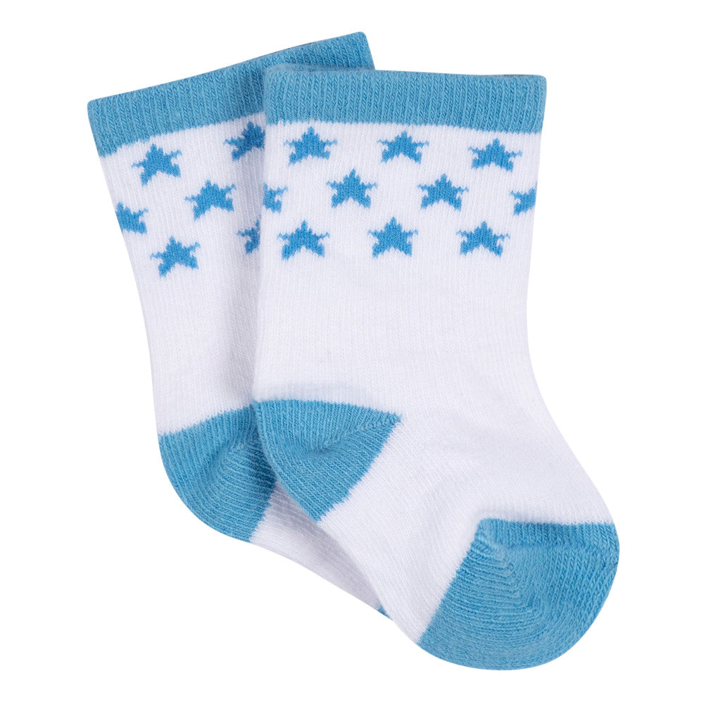 CASE of 20: 3-Pack Baby Boys Stars Jersey Crew Socks, additional view 3