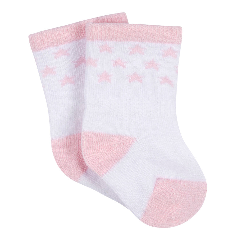 CASE of 20: 3-Pack Baby Girls Stars Jersey Crew Socks, additional view 3