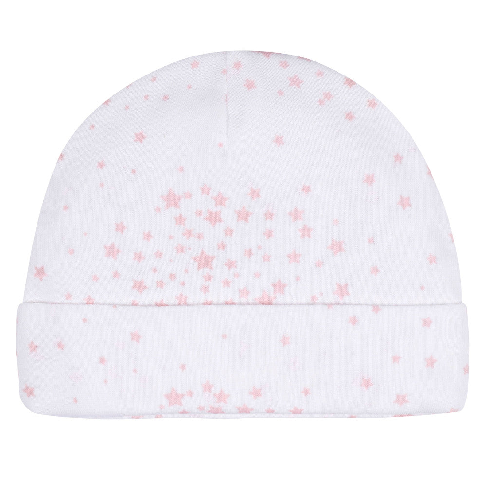 CASE of 12: 2-Pack Baby Girls Stars Caps, additional view 1