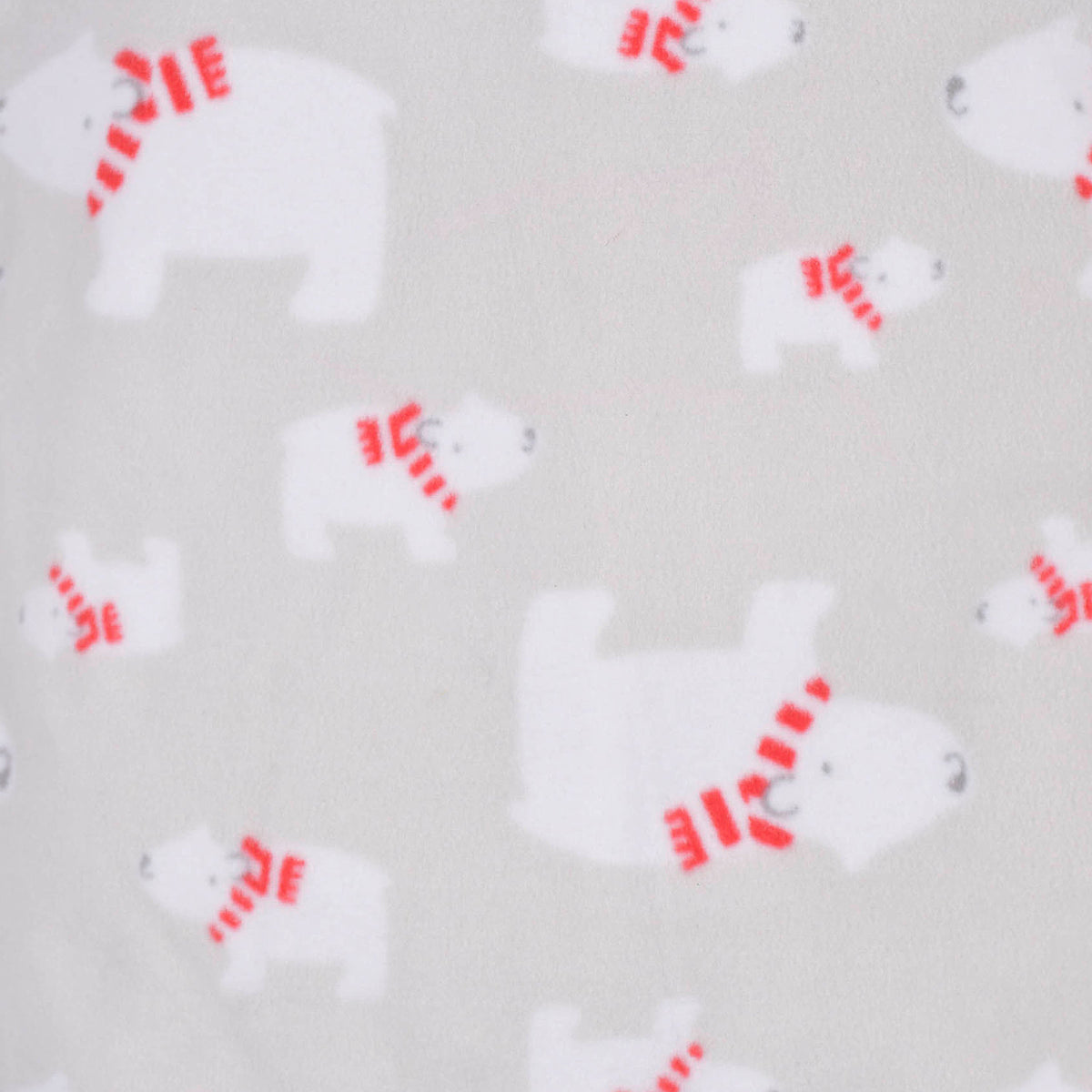 2-Pack Baby & Toddler Neutral Snowflakes & Bears Fleece Pajamas, close-up detail 2