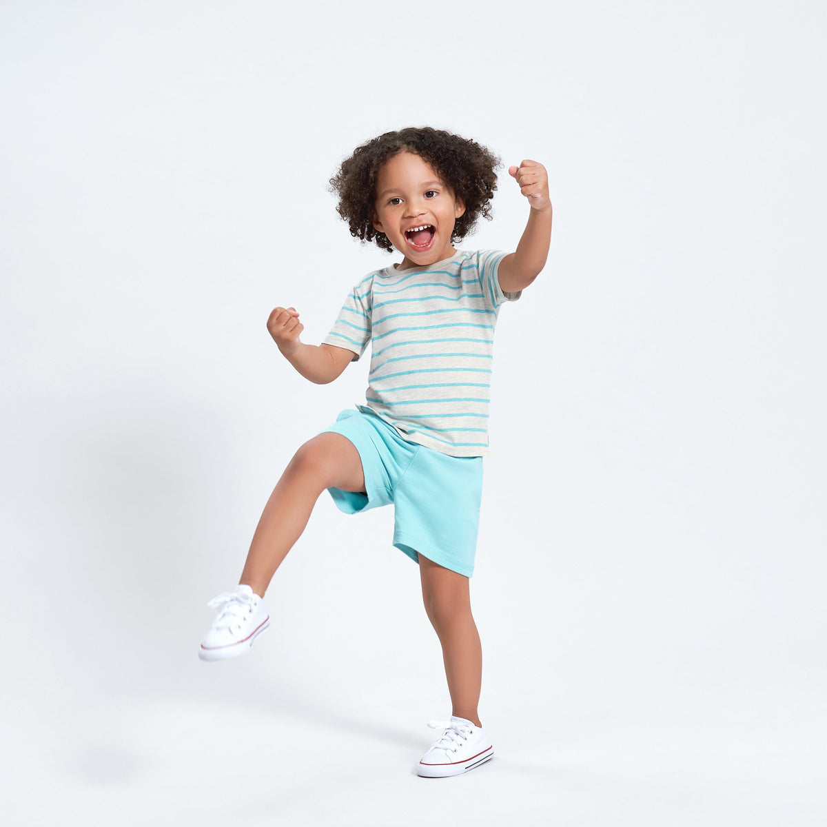 3-Pack Baby & Toddler Boys Royal Blues Pull-On Knit Shorts, lifestyle photo 2, view 2