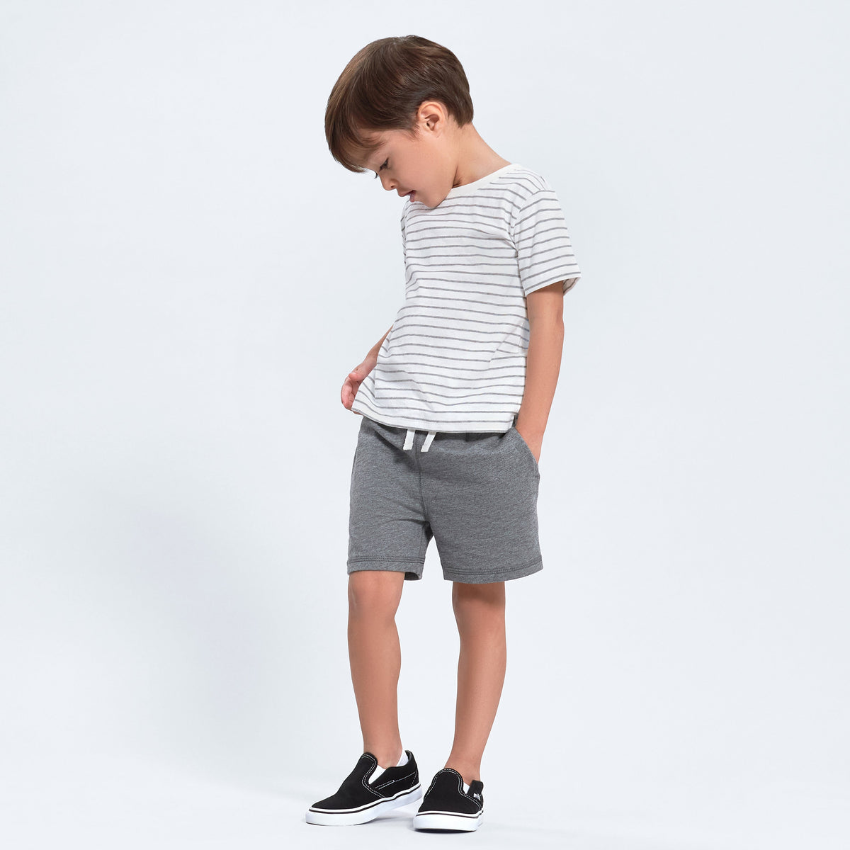 3-Pack Baby & Toddler Boys Neat Neutrals Pull-On Knit Shorts, lifestyle photo 2