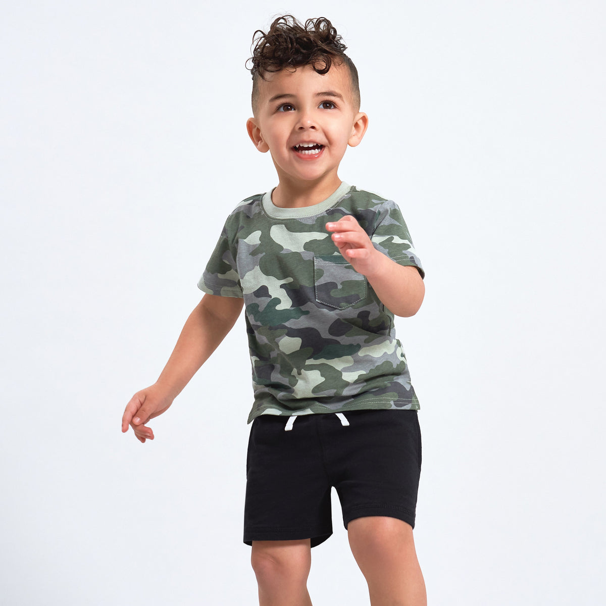 3-Pack Baby & Toddler Boys Color Me Camo Short Sleeve Pocket Tees, lifestyle photo 1