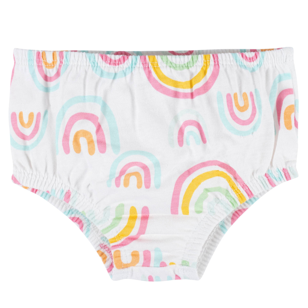 3-Piece Baby Girls Dots of Rainbows Dress, Diaper Cover & Sun Hat Set, additional view 2