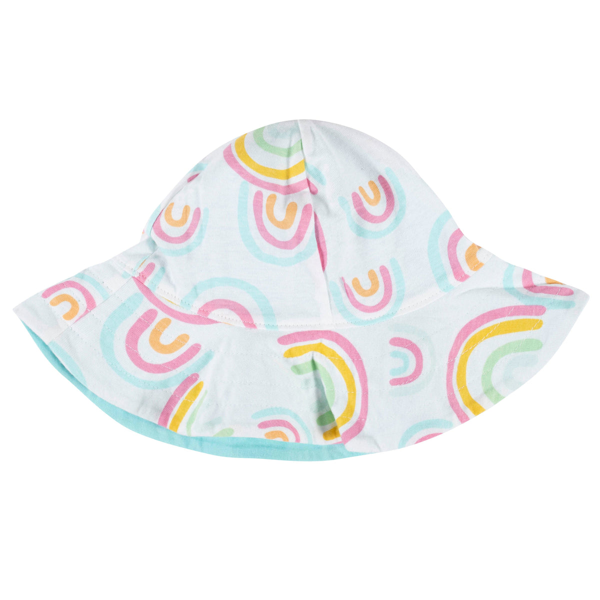 3-Piece Baby Girls Dots of Rainbows Dress, Diaper Cover & Sun Hat Set, additional view 3