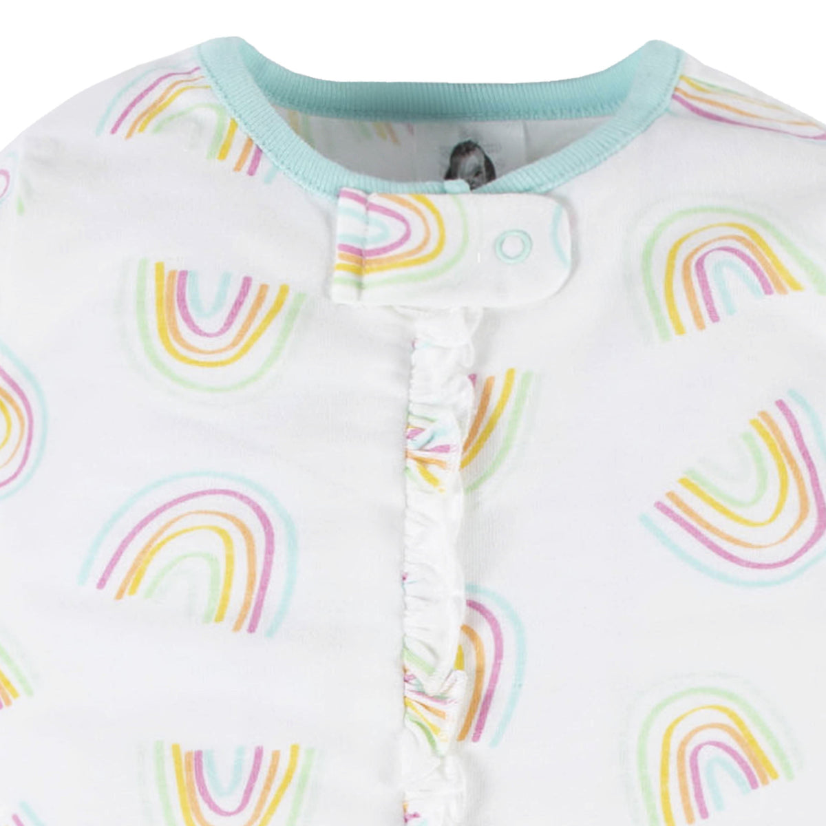 2-Pack Baby Girls Dots Of Rainbows Sleep 'N Plays, close-up detail 1