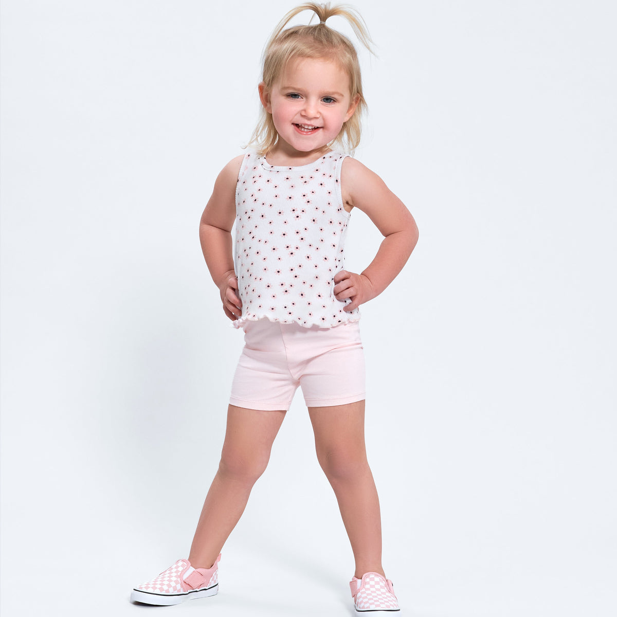 3-Pack Baby & Toddler Girls Sweet Florals Racer Back Tank Tops, lifestyle photo 1
