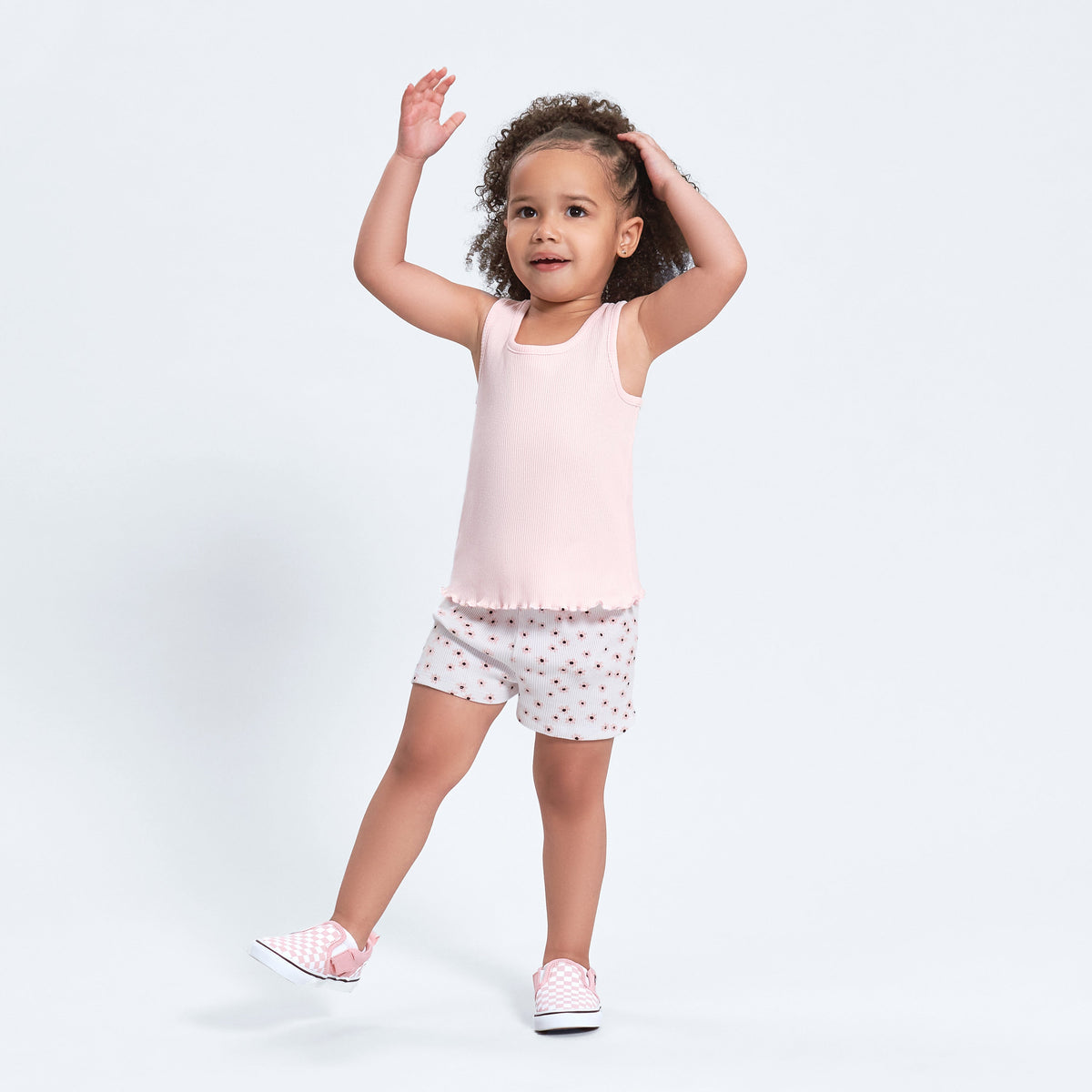 3-Pack Baby & Toddler Girls Sweet Florals Racer Back Tank Tops, lifestyle photo 2