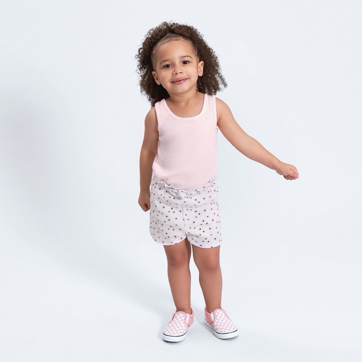 3-Pack Baby & Toddler Girls Sweet Florals Pull-On Knit Shorts, lifestyle photo 2