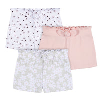 3-Pack Baby & Toddler Girls Sweet Florals Pull-On Knit Shorts